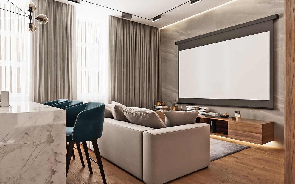 Дизайн интерьера кухни-гостиной