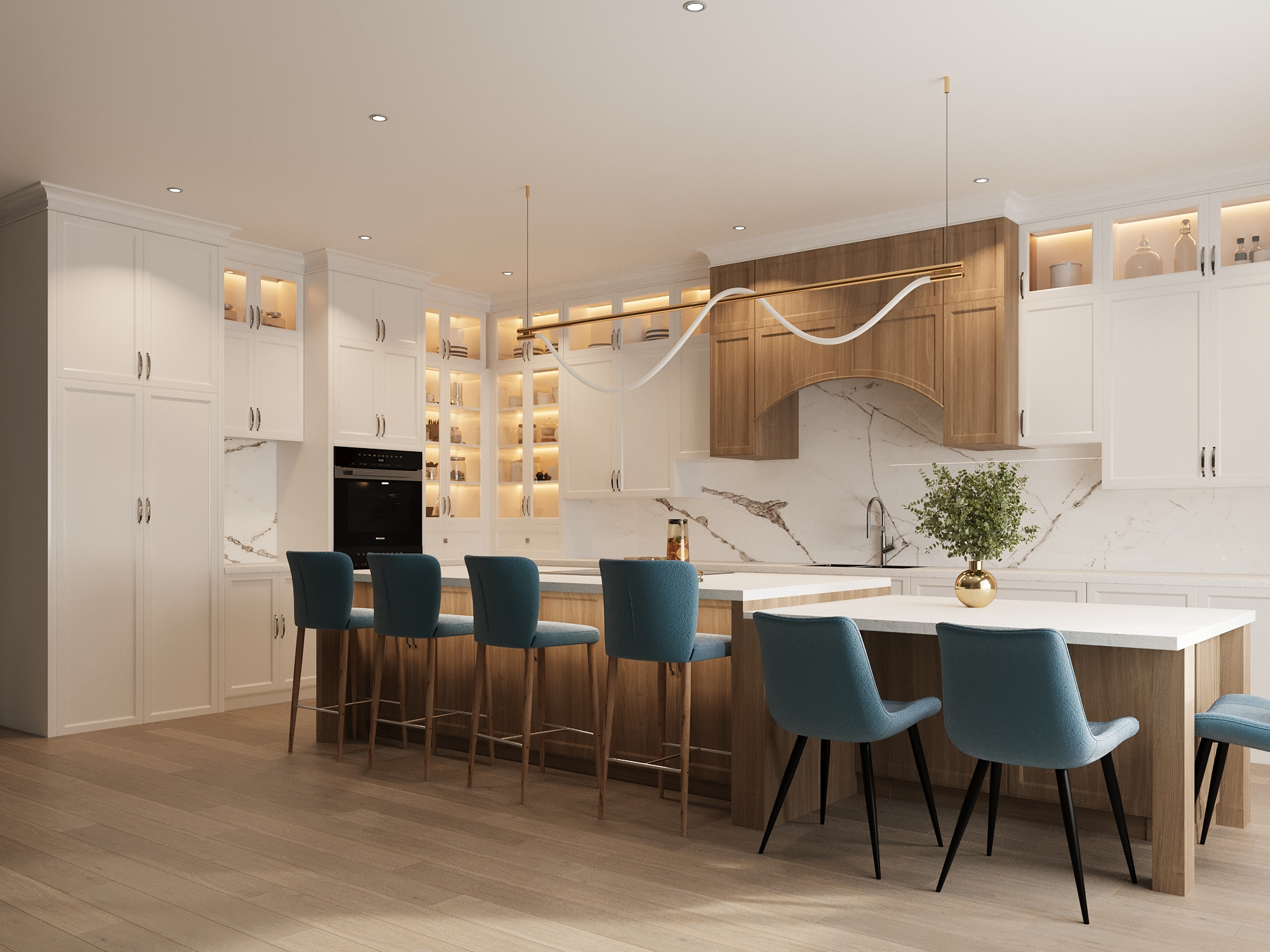 Modern Transitional Virtual Kitchen