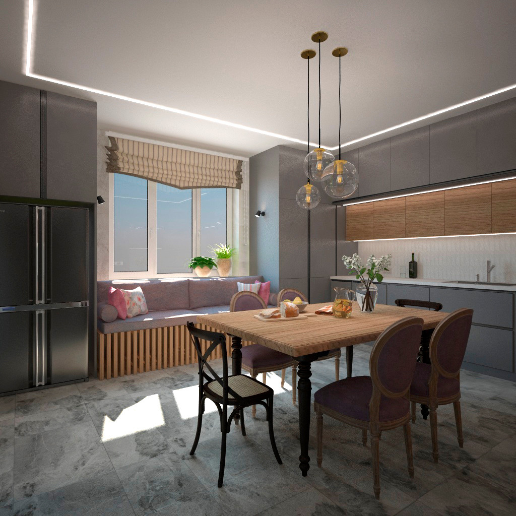 кухня в загородном доме