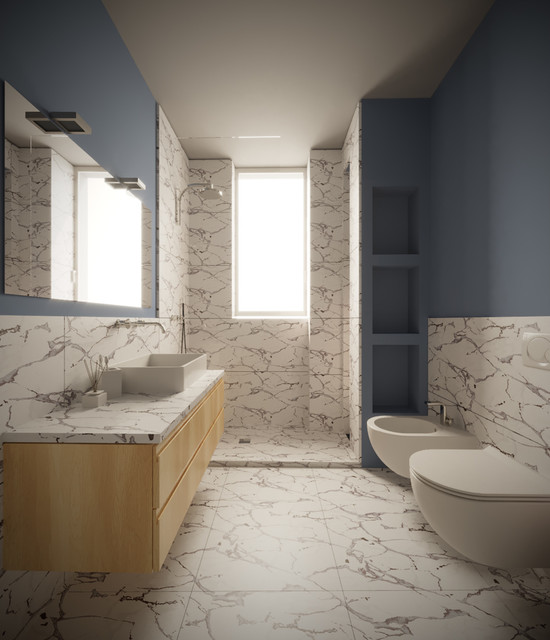 Appartamento Balduina modern-badezimmer