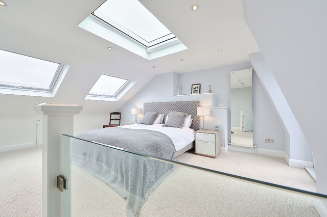 Loft conversion London contemporaneo-dormitorio