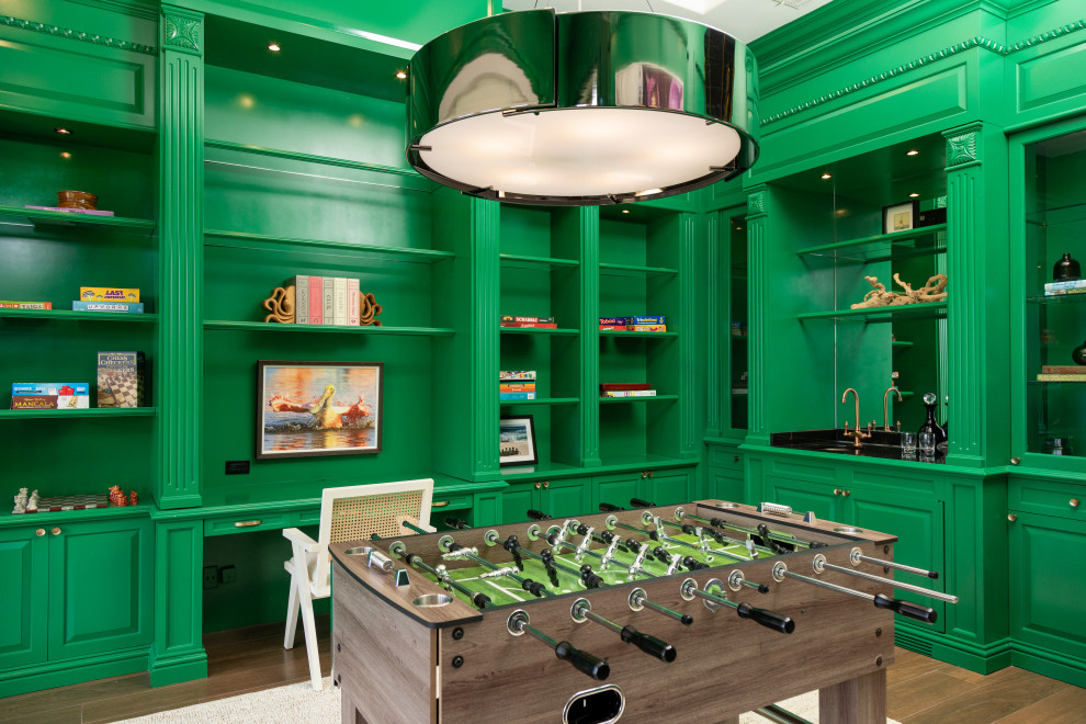 Inspiration for a transitional home design remodel in Miami