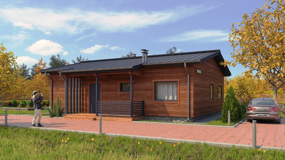 Дом из клеёного бруса для постоянного проживания "Базис 3"