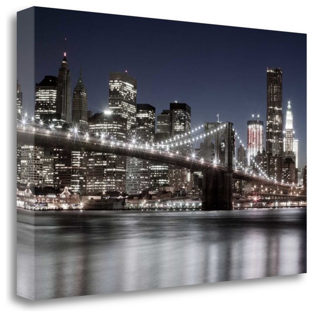 "Manhattan Reflections" By Jorge Llovet, Giclee Print on Gallery Wrap Canvas