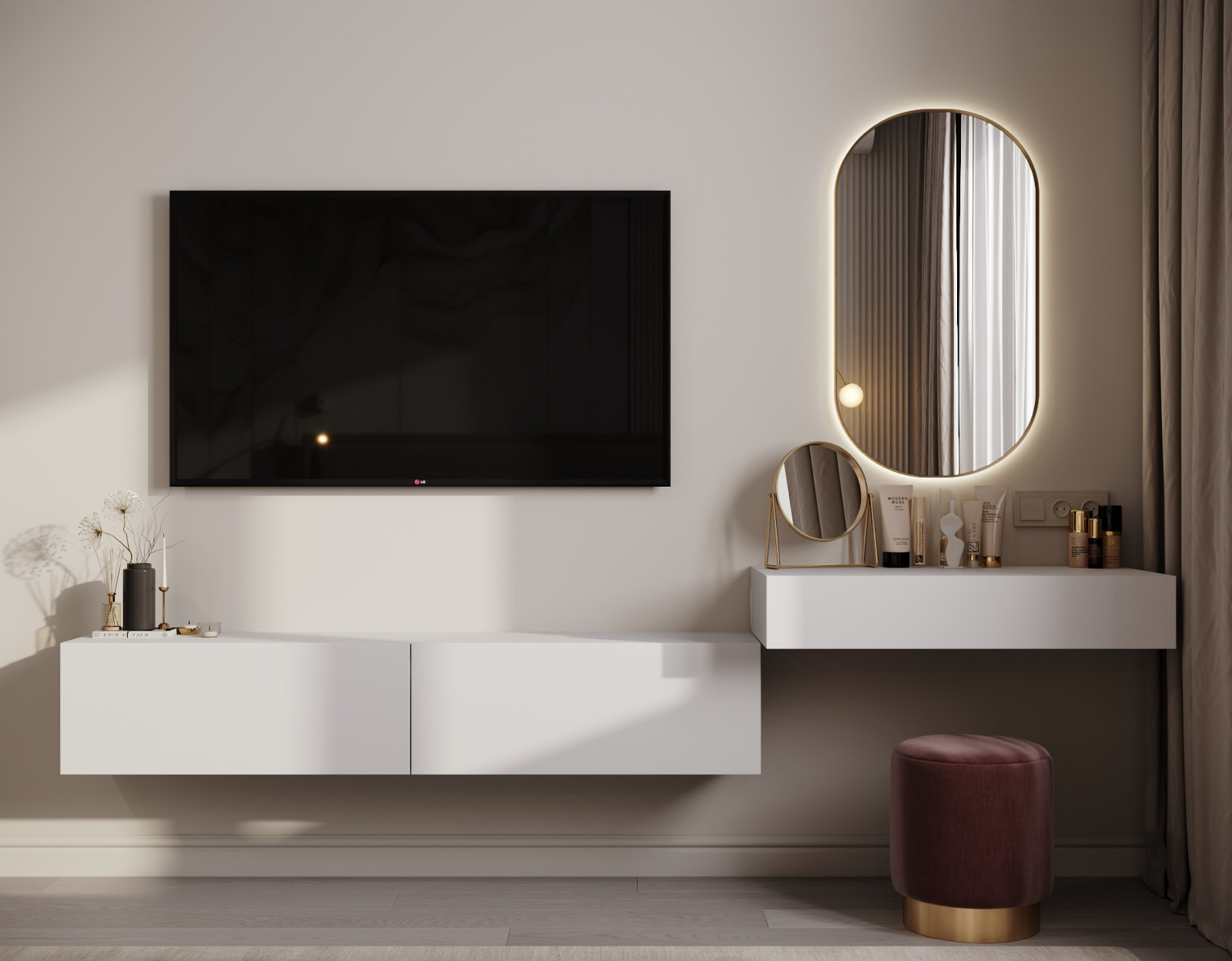 Нежный дизайн для молодой девушки