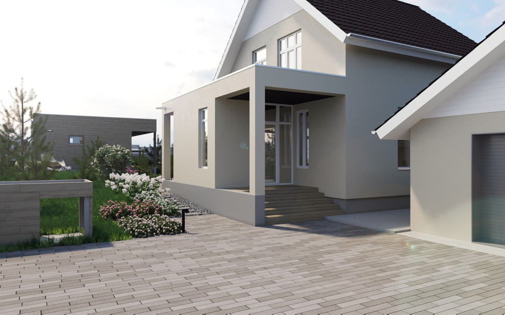 Ландшафтная архитектура участка частного жилого дома в п. Емельяновская горка