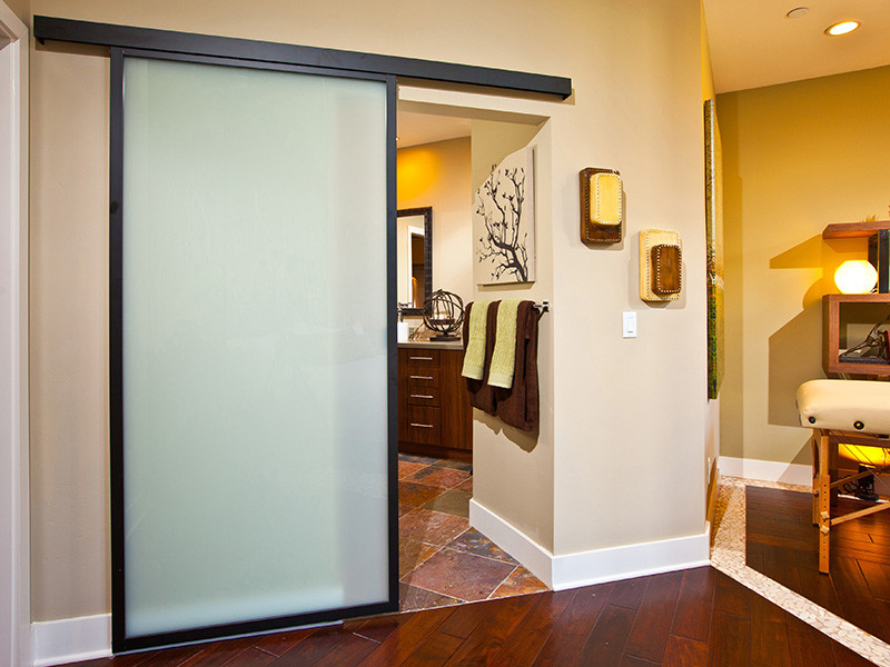 Sliding Frosted Glass Room Divider - Modern - New York - by Executive