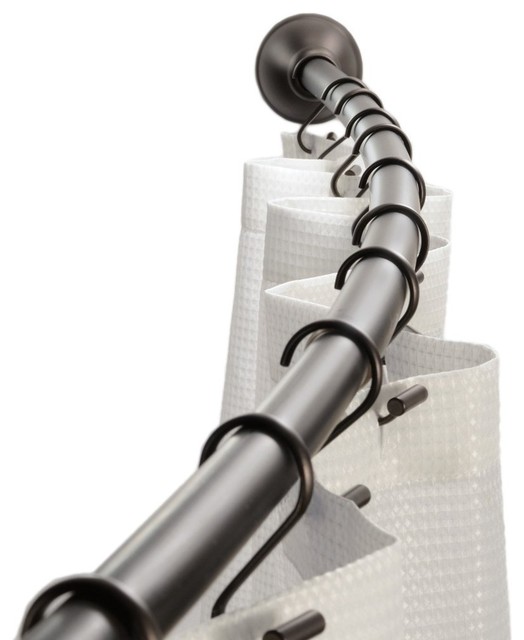 Interdesign Curved Shower Curtain Rod, Bronze Curved Shower Curtain Rod