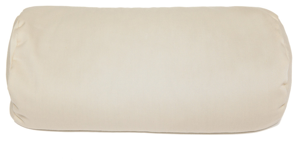 Buckwheat Pillow Neck Roll Pillow Tan 37 x 15 x 15 cm
