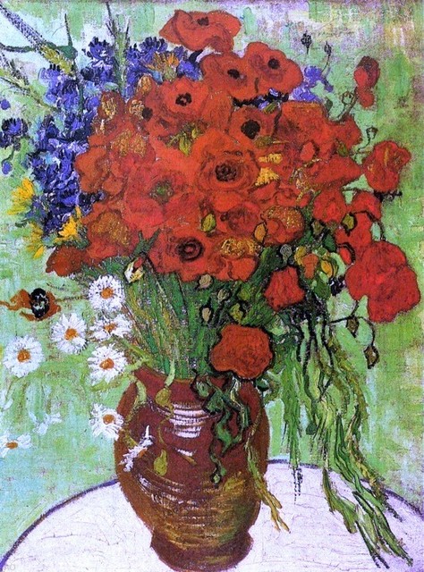 Still Life Vase with Red Gladioli Set of 6 Van Gogh Note Cards