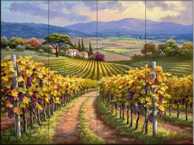 Tile Mural, Vineyard Hill I by Sung Kim, 30