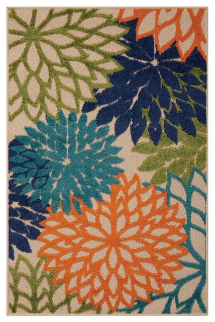 Nourison Aloha Green Indoor/Outdoor Area Rug, 3'6
