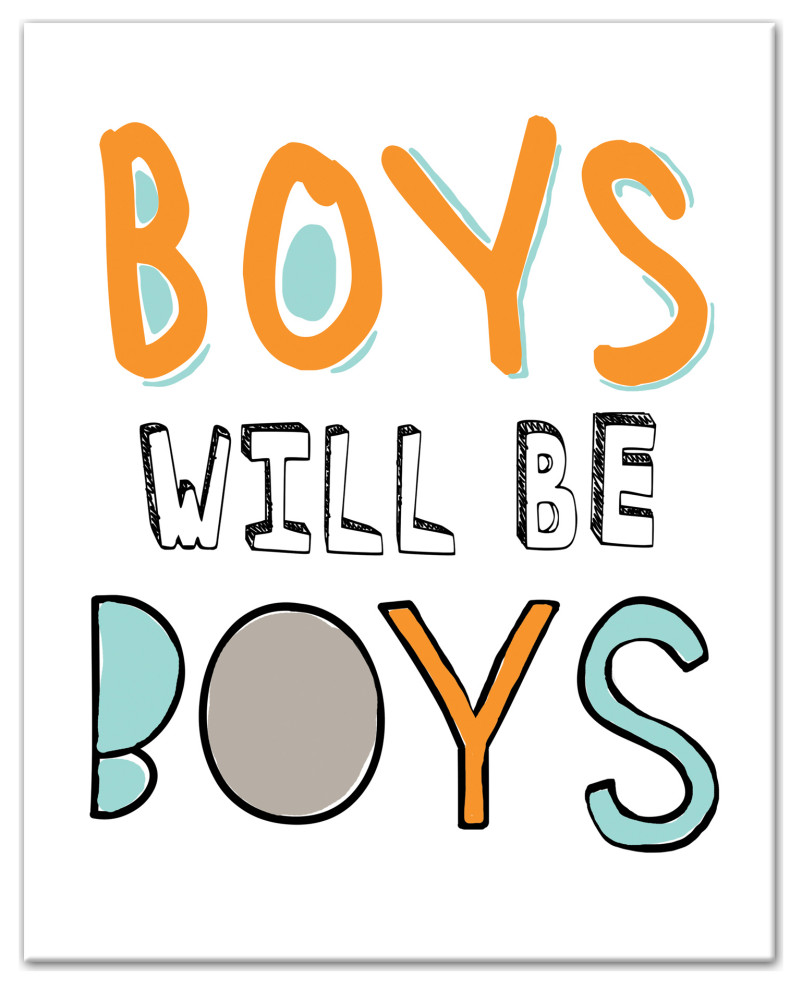 Boys Will Be Boys 16x20 Canvas Wall Art