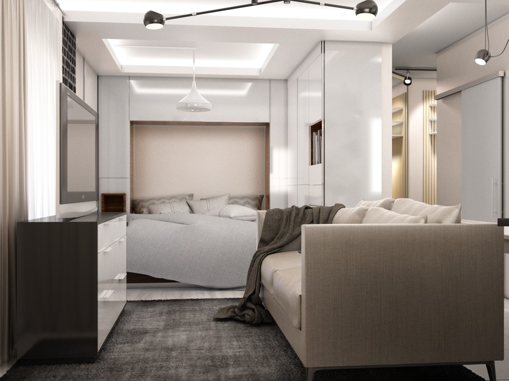 Дизайн-проект квартиры студии общей площадью 30 м2.