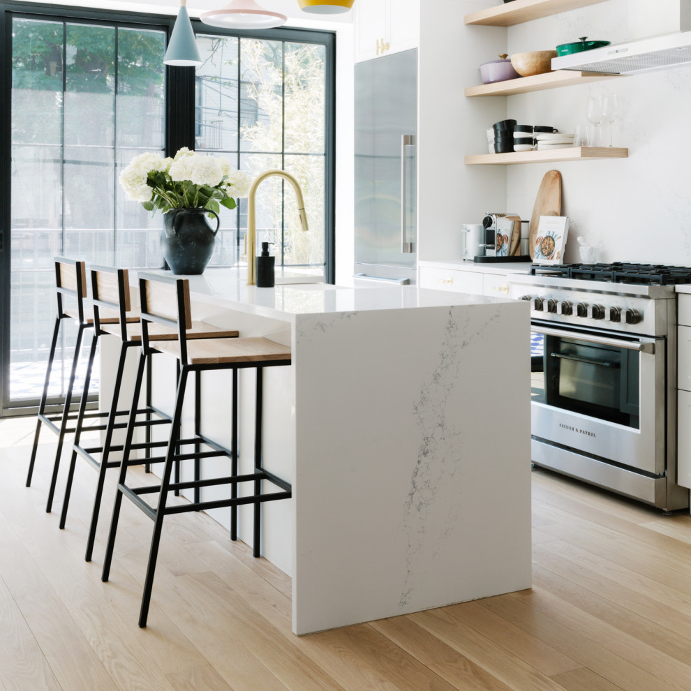 HanStone Quartz Chantilly Modern Kitchen Los Angeles by