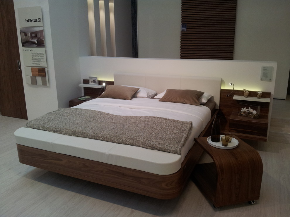 Photo of a modern bedroom in West Midlands.