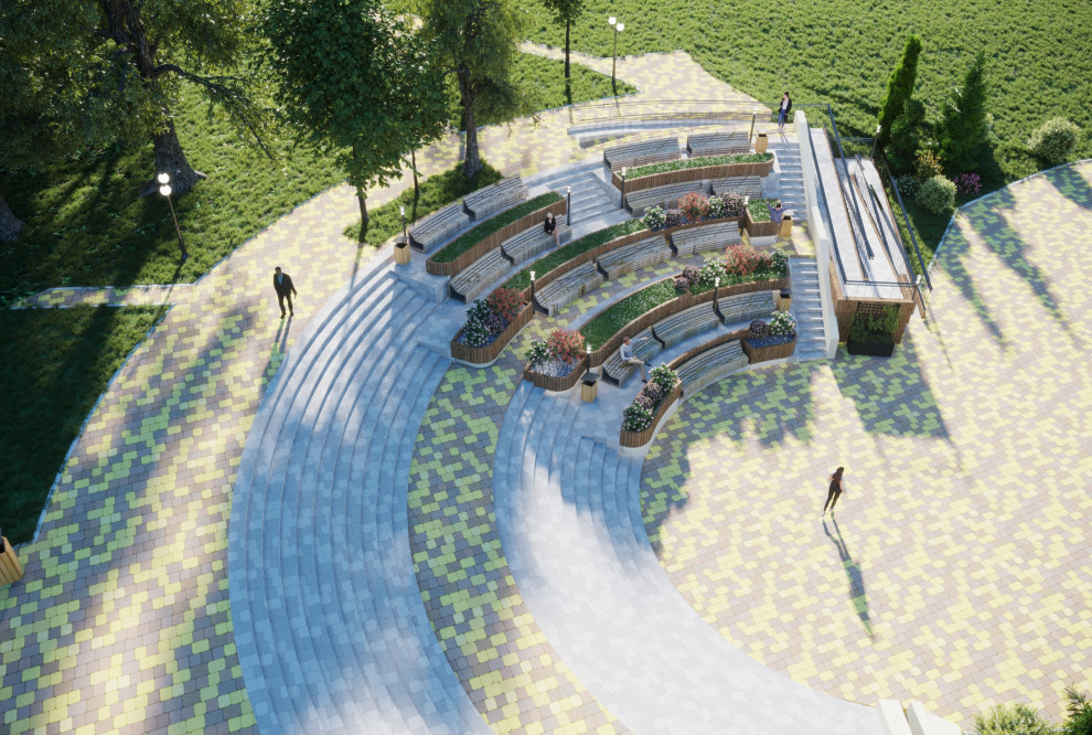 Спуск к р. Цна из Парка культуры и отдыха в г. Тамбов