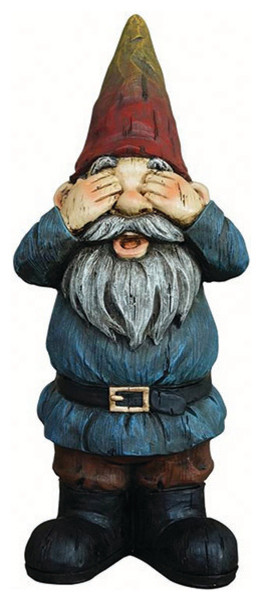 Resin See No Evil Gnome 18 5 Contemporary Garden Statues And