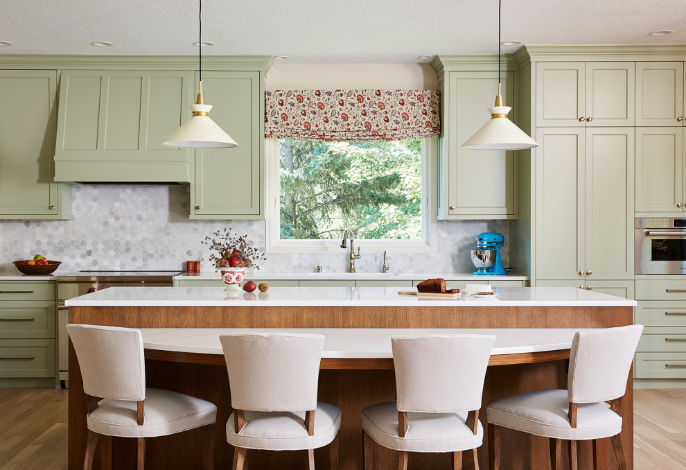 Example of a transitional kitchen design in Minneapolis