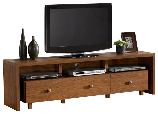 Techni Mobili TV Stand with Three Drawers in Walnut Finish