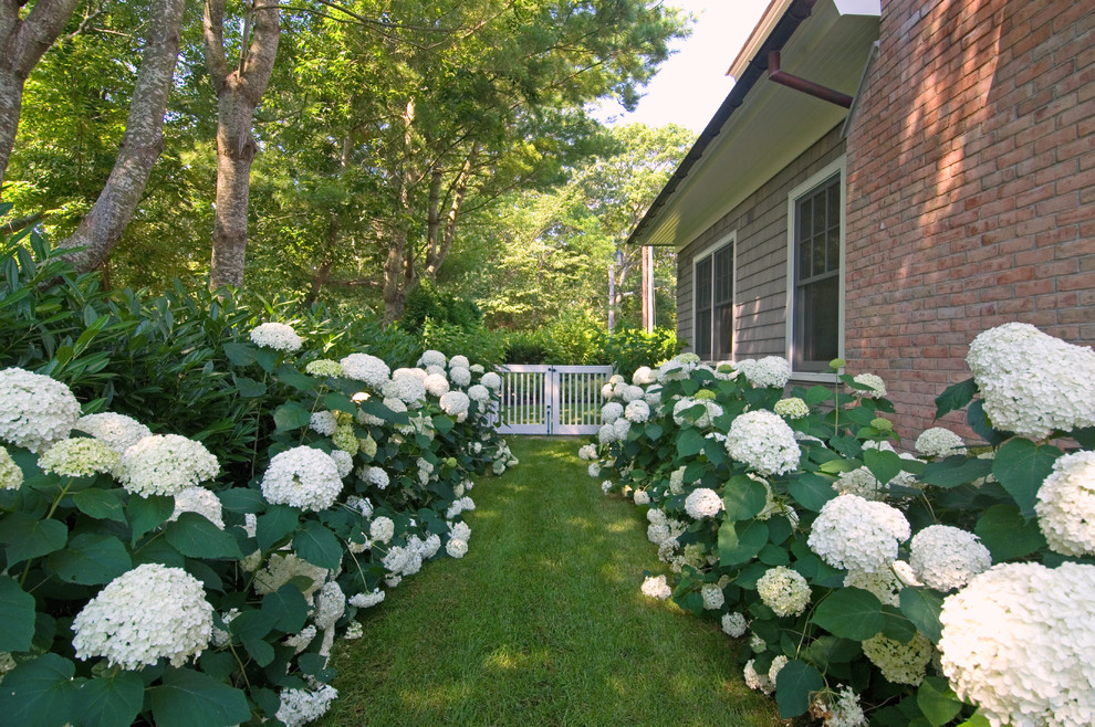 Inspiration for a traditional side yard shaded garden in New York.