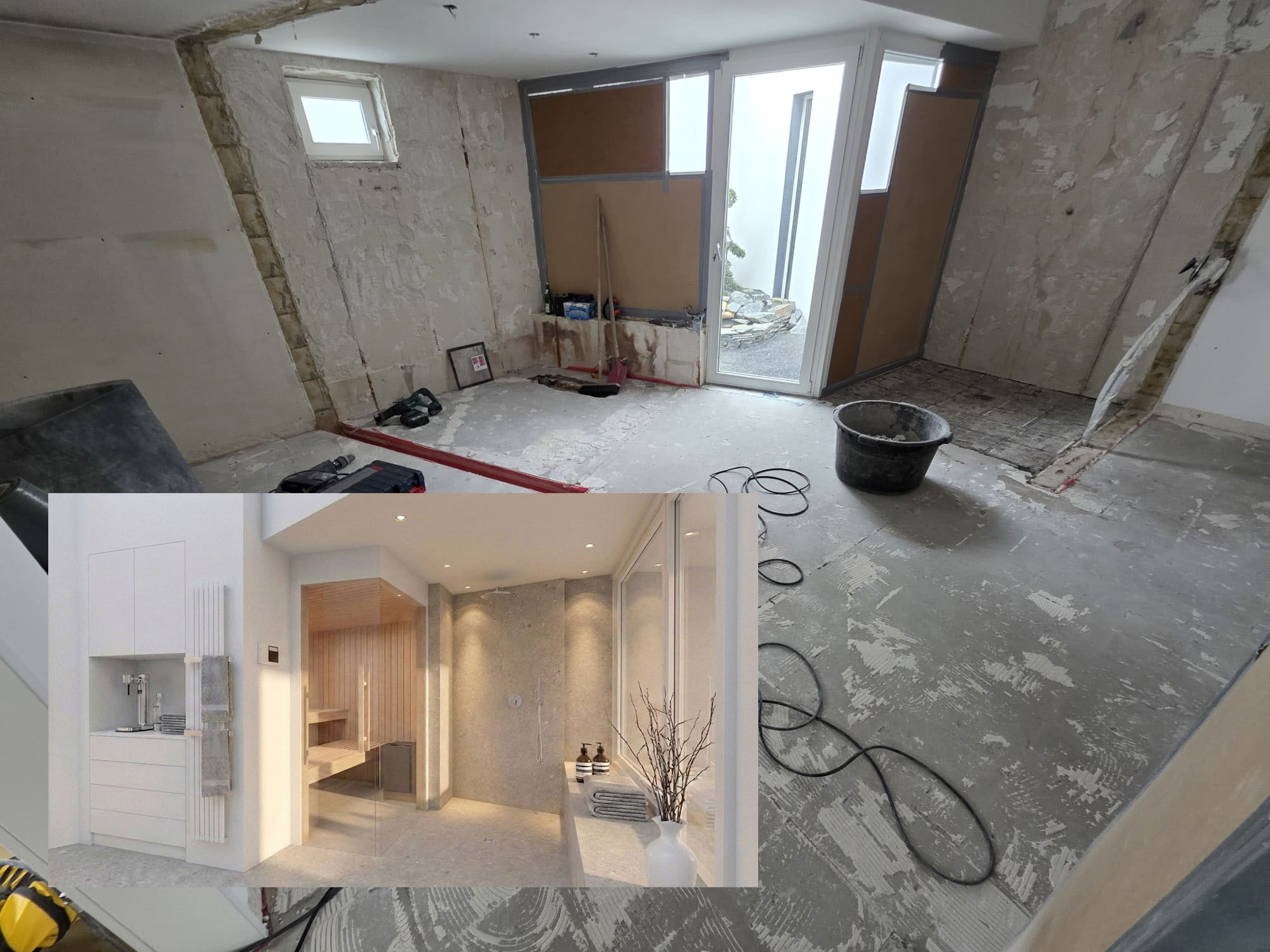 Baustellenbeginn Start Einfamilienhaus