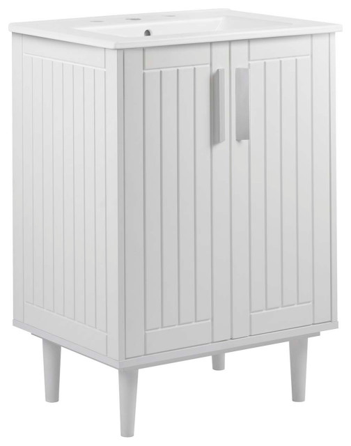 Augusta 24" Bathroom Vanity Midcentury Bathroom Vanities And Sink