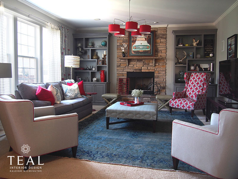Inspiration for a transitional home design remodel in Raleigh
