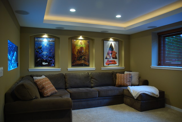 Small Home Theater - Contemporary - Home Theater ...