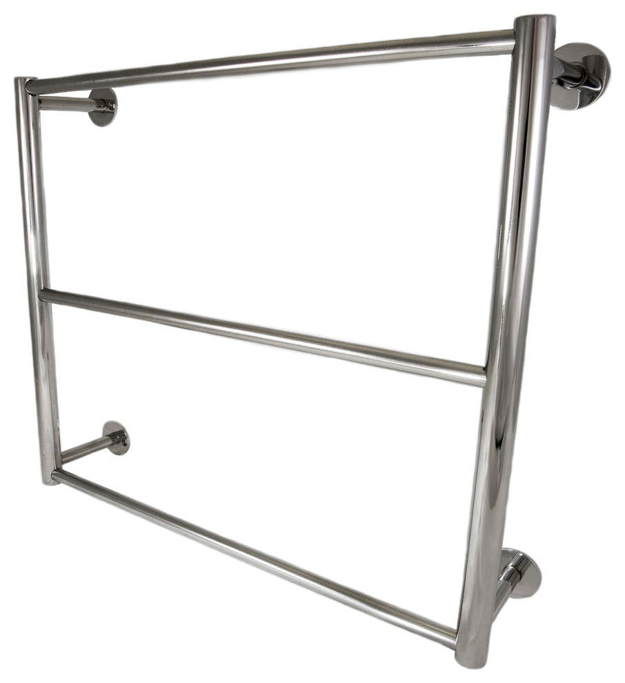 Anello Collection 18" Triple Towel Rack, Satin Stainless