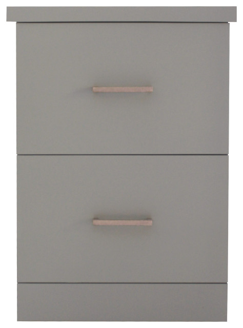 Oslo 2 Drawer File Cabinet, Navy Blue