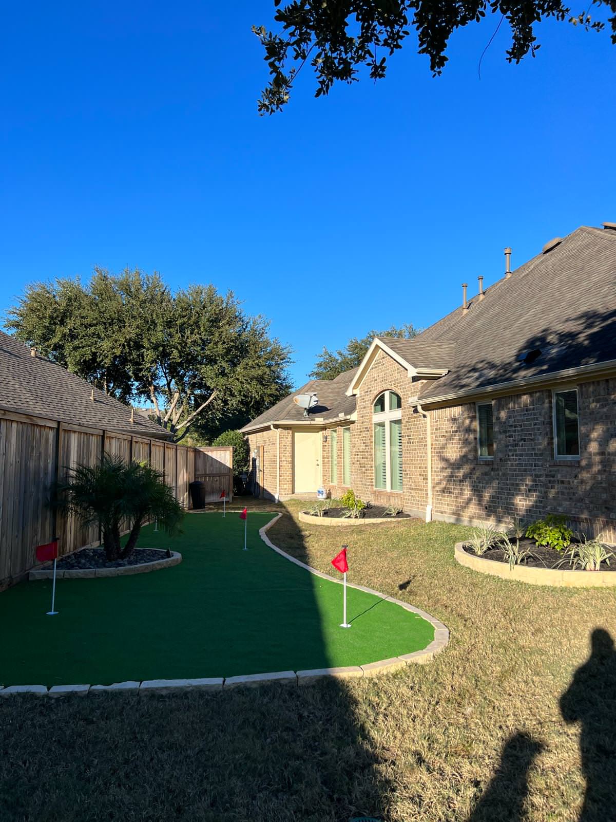 Putting Green, Backyard Paradise and Front yard Makeover in Fulshear!