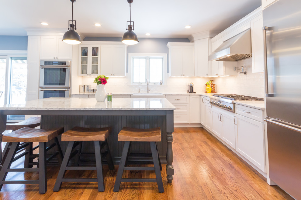 Suburban Boston Kitchen and Family Room Renovation Traditional Kitchen Boston by Cogs