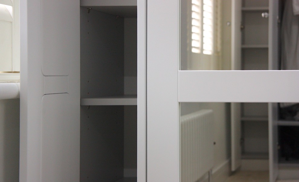 White Lacquered mirror wardrobes