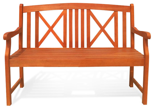 Vifah Outdoor 2 Seater Wood Bench