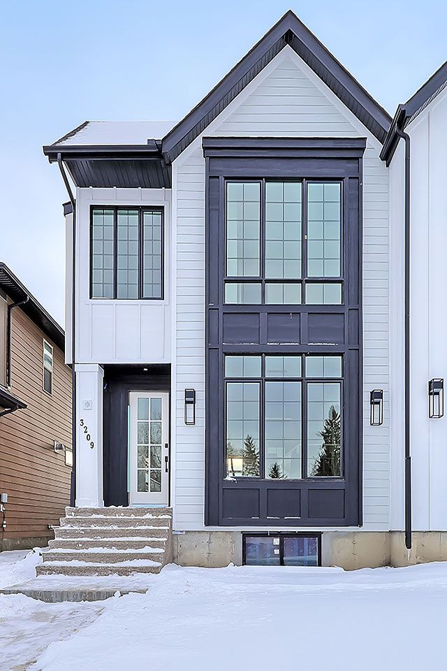 Inspiration for a transitional home design remodel in Calgary