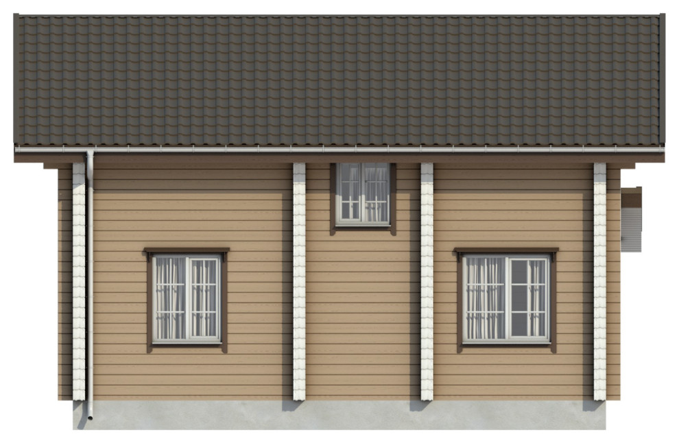 Деревянный дом из бруса по проекту 53 ПБ