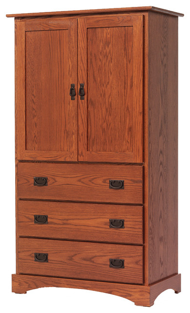 Old English Armoire Traditional Armoires And Wardrobes By