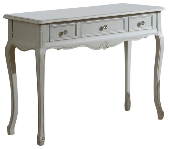 French Grey Vintage 3 Drawer Dressing Table Elise Range French Grey Vintage 3 Drawer Dressing Table Elise Range