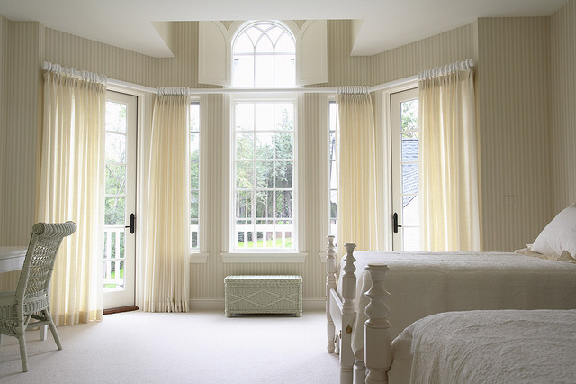 Girls Bedroom With Large Bay Window Traditional Bedroom