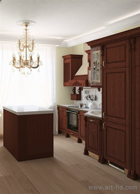 Кухня с островом в ЖК Живой ручей, в Санкт-Петербурге