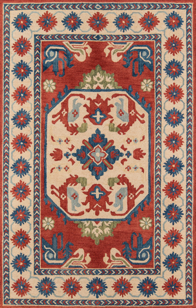 Tangier Hand-Hooked Rug, Ivory, 9'6"x13'6"