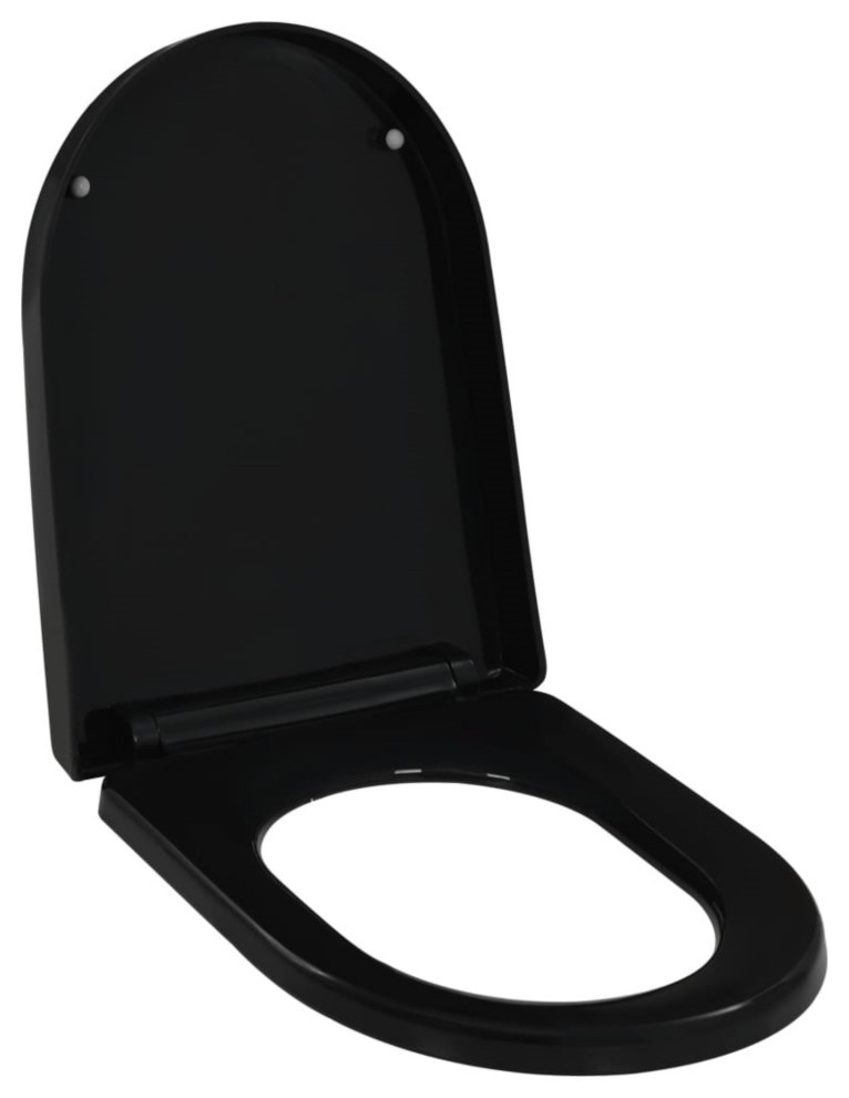 Vidaxl Soft-Close Toilet Seat With Quick-Release Design Black