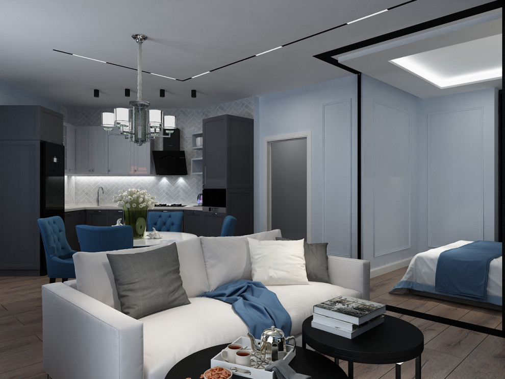 Квартира в современном стиле в разных вариантах исполнения