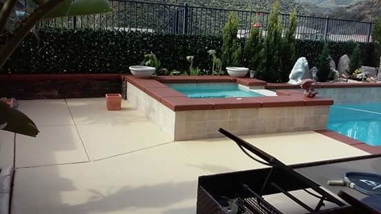 after Pool resurfacing contemporaneo-terraza-y-balcon