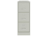 Space Solutions 3 Drawer Modern Metal Vertical File Cabinet with Lock in  Silver