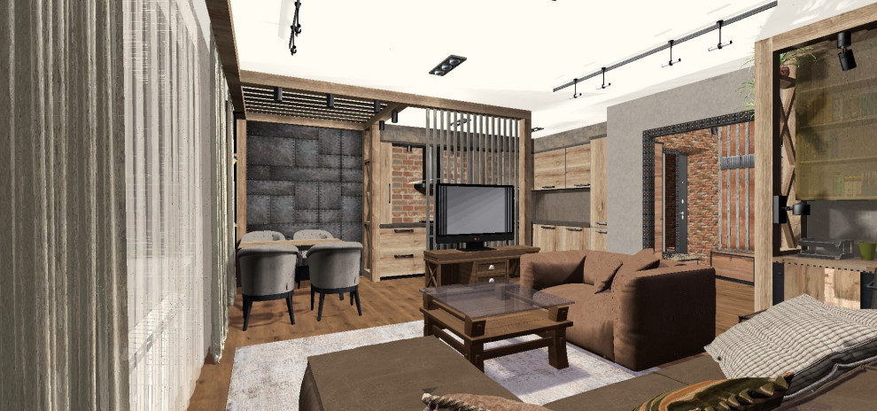 Лофт в гостиной