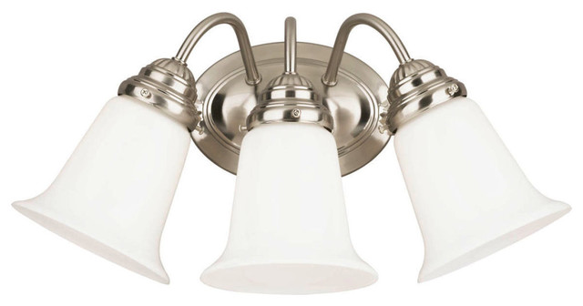 Westinghouse 3 Light Interior Wall Fixture Brushed Nickel Westinghouse 3 Light Interior Wall Fixture Brushed Nickel