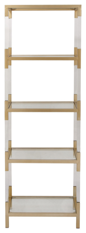 Gold Metal Contemporary Shelving Unit 56936