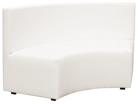 Radius White Universal Incurve Outdoor Patio Bench